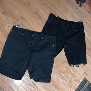 Levi #511 black denim shorts